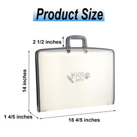 11x17 Accordian File Organizer 13 Pocket 11x17 portfolio folder for artwork with Handle Document Organizer with Zipper Closure and Sticky Labels Oxford Cloth Edge Frosted Translucent 1 Pack