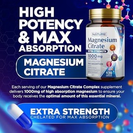 Built by Nature Citrato de Magnesio 1000 Mg Suplemento