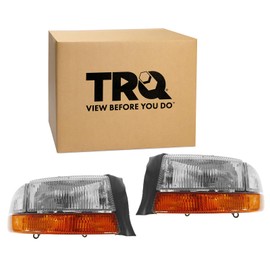 TRQ TRQ 2 Piece Headlight Assembly Set Driver & Passenger Side Compatible with Dodge Dakota 1997-2004 Durango 1998-2003 CH2502122 CH2503122 5055110AF 5055110AH 55055110AI 55055111AG 55055111AH 55055111AI