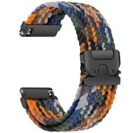 Braided 18mm Watch Strap for Garmin Venu 3S/Venu 2S/Vivoactive 4S/Forerunner 265s/255s/255s Music/Vivomove 3S/Move3S Men/Women,18 mm Nylon Sport Band,Parachute Buckle 18mm Quick Release Watch Strap