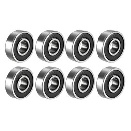 sourcing map 8 Pcs 6201-2RS Ball Bearing 12mm x 32mm x 10mm Double Sealed 180201