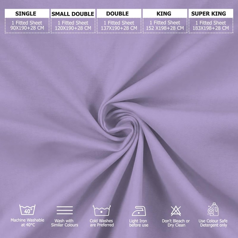 MistyMorning Fitted Sheet, Soft & Premium quality Bedding & Linen,