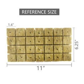 WANGSHIQI Rockwool Cubes,28Pack Rock Wool Planting Cubes with Holes,Rockwool Grow Used to Promote Vigorous Plant Reproduction,Cutting,Cloning and Seed Hydroponic Growth Medium (28)