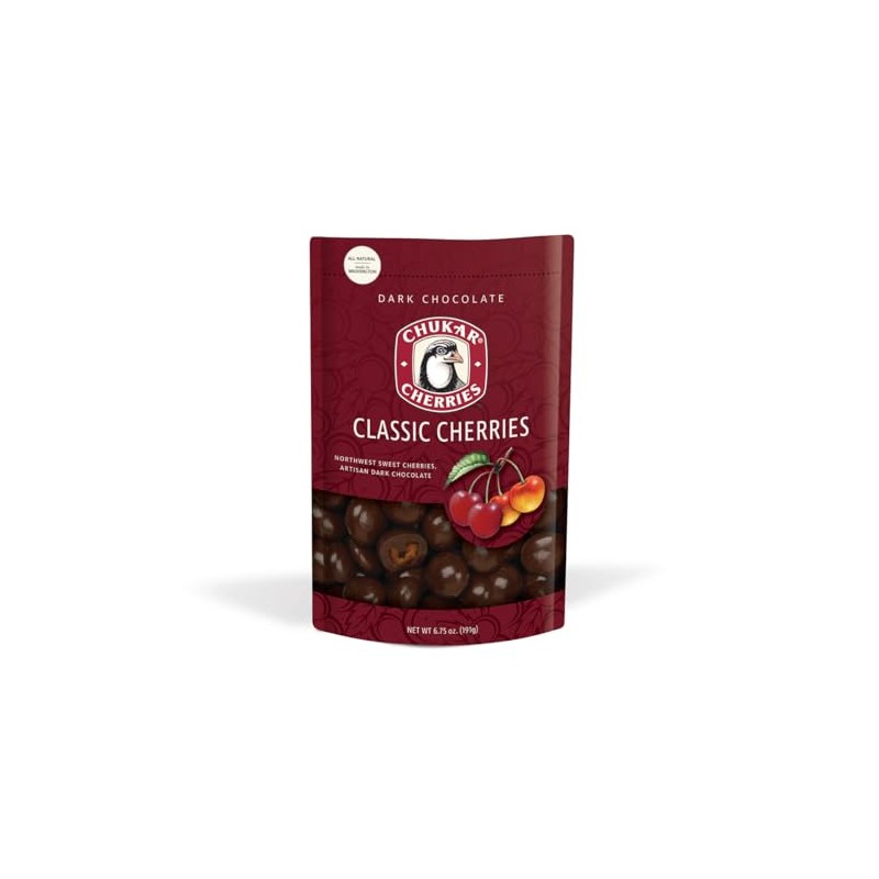 Chukar Cherries Classic Dark Chocolate Cherries (Pack of 2)