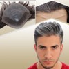 Lishy Mens Toupee European Human hair Replacement for Men Hairpiece