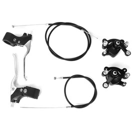 Brake Levers Kit,Handle Grips Kill On/Off Switch Throttle Brake Levers Kit for 47cc 49cc Mini Motorcycle Dirt Bike