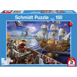 Schmidt Spiele Pirate Adventure 56252 Children's Jigsaw Puzzle 150 Pieces Blue