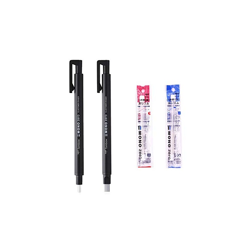 Tombow Mono Zero Eraser Holder Set Includes Round Tip Eraser