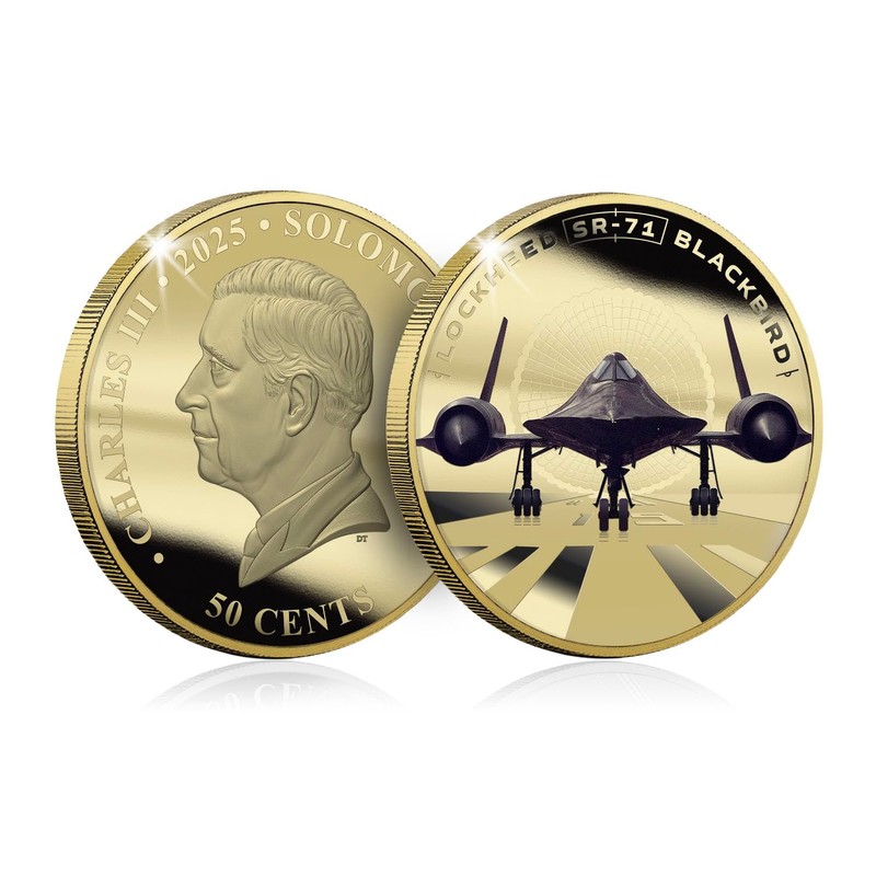 The Koin Club Lockheed SR-71 Blackbird Plane 60th Anniversary Gold