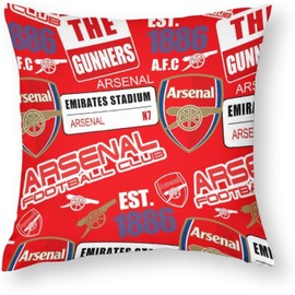 ZFENGYYUAN Arsenal football Home Throw Pillow Case Couch Sofa Bedroom Decor Square Cushion Pillow Covers 18x18 In