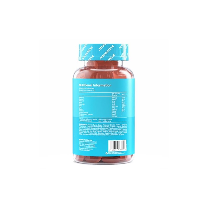 Hair Skin and Nails Vitamins | 60 Gummies | Biotin