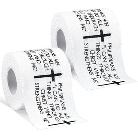 5Pcs Christian Athletic Tape 2in x 23ft Cotton Zinc Oxide Sport Tape Faith Cross Sports Wristbands Religious Bible Verse Wrist Tape for Football Baseball Athlete Gymnastic Boxing First Aid Injury Wrap - Package Quantity: 2