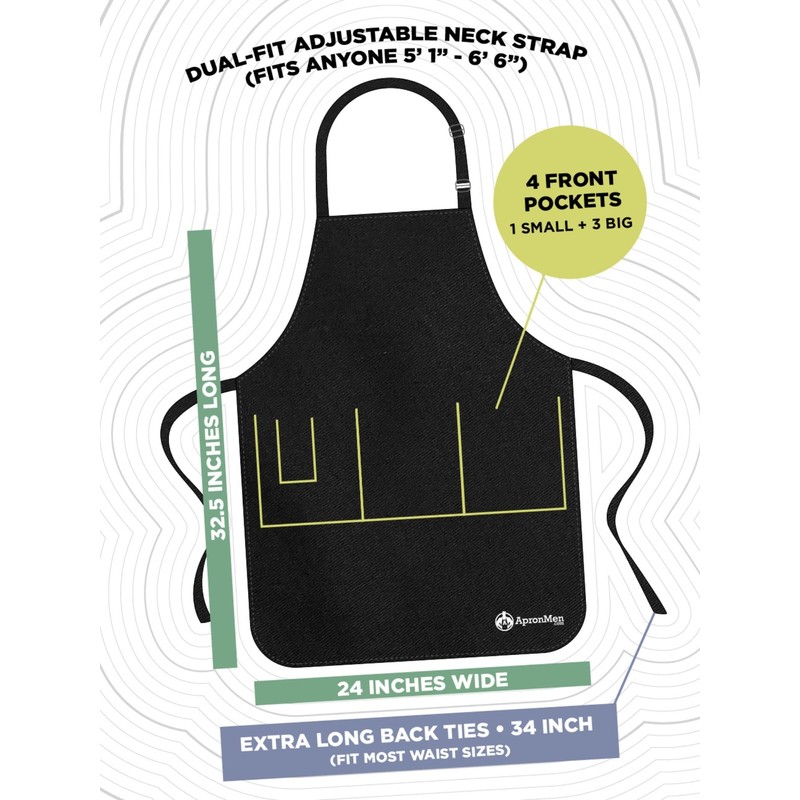 ApronMen - Aprons - Funny Men’s Grilling Aprons - Utility