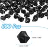 sourcing map 800pcs Fake Ice Rocks Acrylic Black Crystals Gems