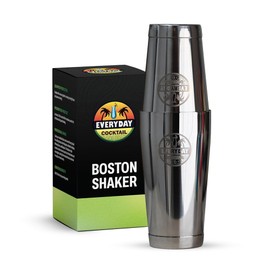 EVERYDAY COCKTAIL® | Professional Boston Shakers Set - 18oz Weighted | Unweighted Cocktail Shaker Set For Bartenders | Pro Bar Shaker Made from Premium Stainless Steel | Martini Shaker