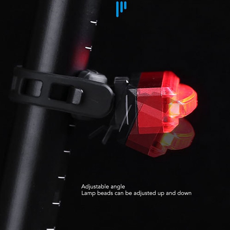 Bike Taillight USB Rechargeable IPX5 Waterproof Warning Function Lightweight Adjustable