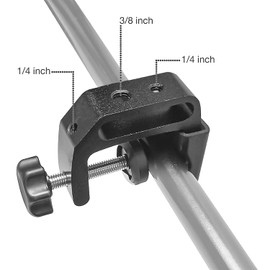 Julius Studio [2-Pack] C Clamp Multi Functional Adapter for Various Situation, Standard 1/4" 3/8" Female Screw Thread Hole for Mounting Equipment, Photo Video Studio, Wood Work, JSAG381