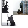 Wrought Iron Figure Book Stand Readers Book Stand Bookshelf Ornaments