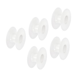 PATIKIL 20pcs 69mm Floss Bobbin Plastic Empty Spool Wire Woven Bobbin Chain Tape Embroidery Sewing White
