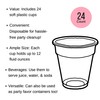 Farm Party Clear Plastic Cups, 12 oz, Pink Barn and