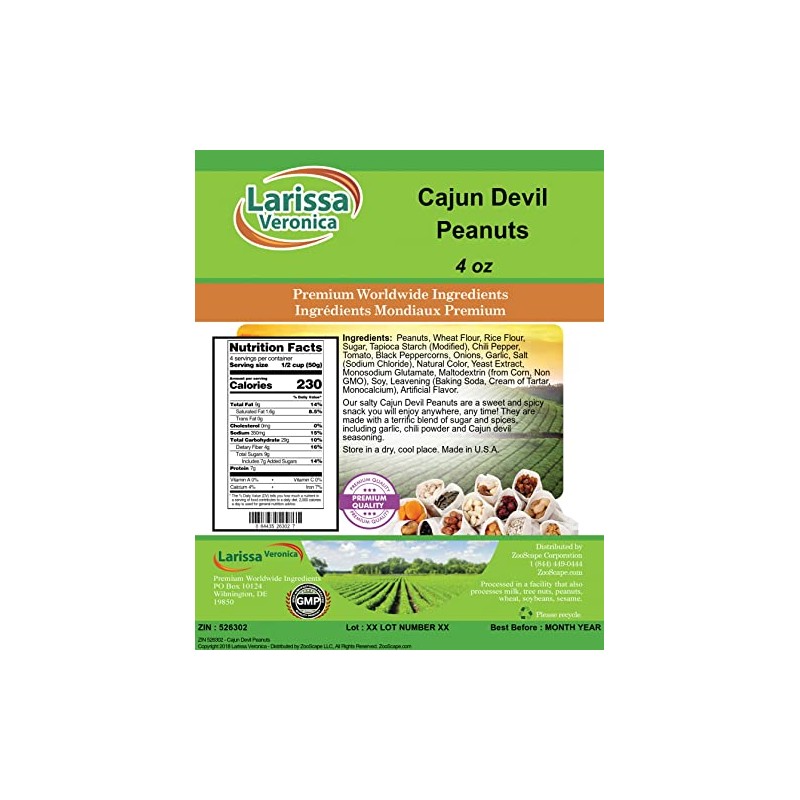 Cajun Devil Peanuts (4 oz, ZIN: 526302) - 3 Pack