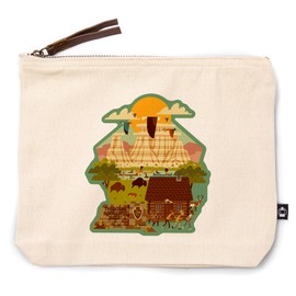 Lantern Press Theodore Roosevelt NP, North Dakota, Geometric National Park Series, 100% Cotton Zipper Pouch, Travel Accessory, Go Bag