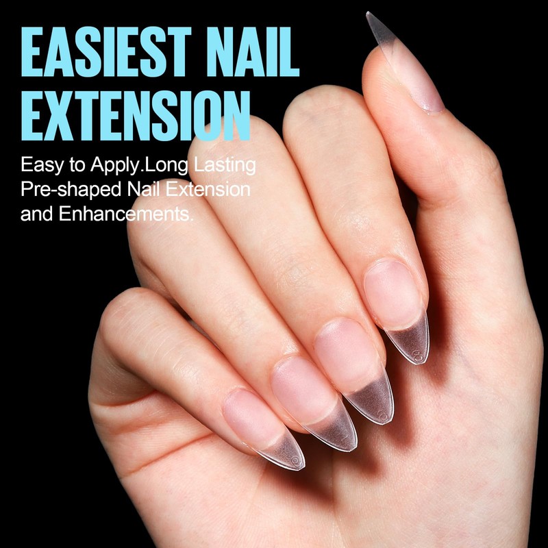 TOMICCA Almond Artificial Nail Tips, Pack of 360 Tips for