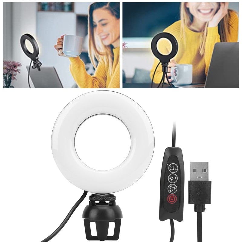 YT‑48 4in Round LED Fill Light for Online Meeting Live