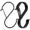 HCTESCO Heavy Duty Large S Hooks, 4.96 inch, Black, Set