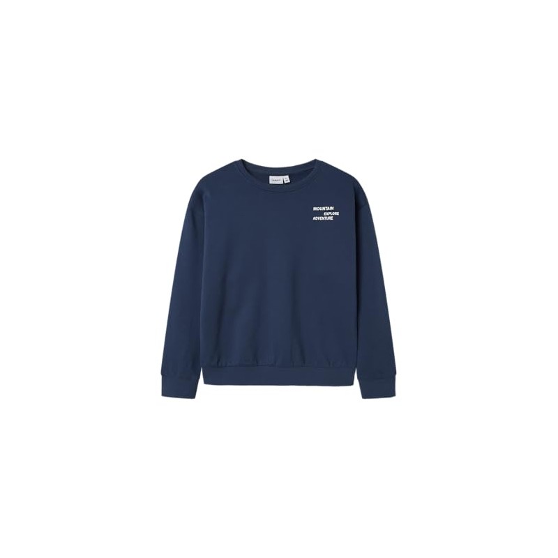 NAME IT Nkmorville LS RLX Sweat Bru Box, Blu (Insignia