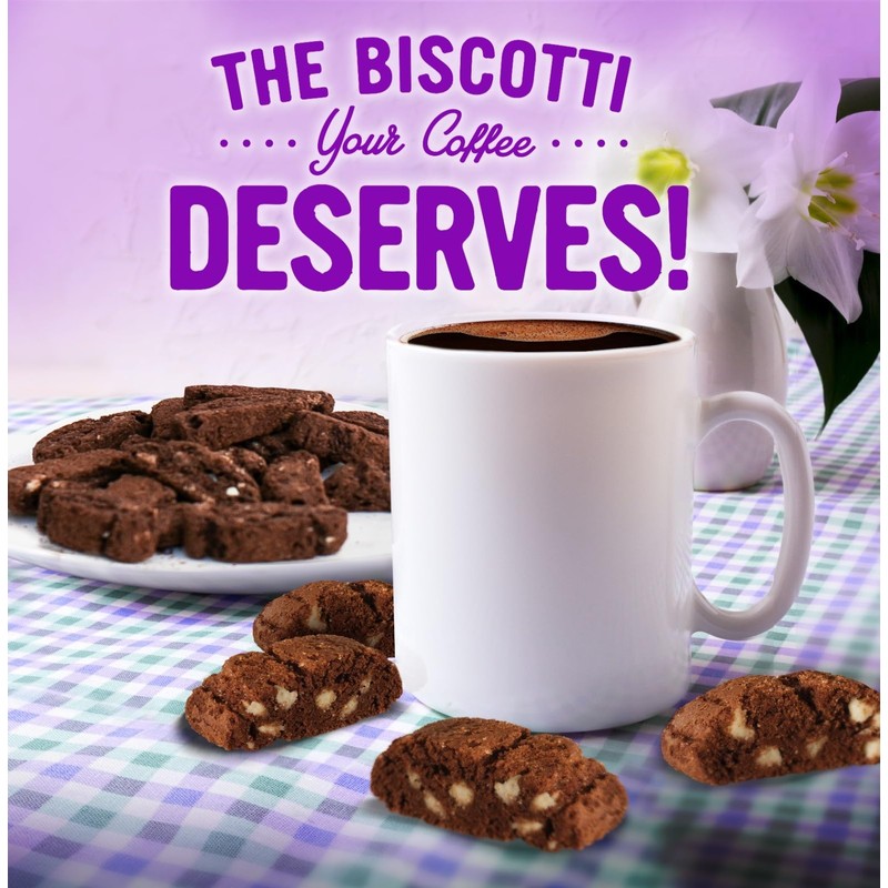 Cooper Street Twice-Baked Brownie Chocolate Biscotti Cookies (16 oz) -