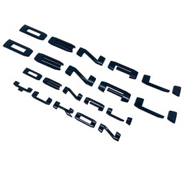 Door Rear Letters Emblem Badge Replacement for 2021-2025 Denali Yukon 4pcs (Gloss Black)