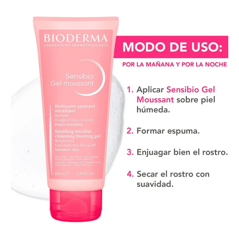 Bioderma Sensibio Gel Moussant Micelar Limpiador Suave para Piel Sensible,