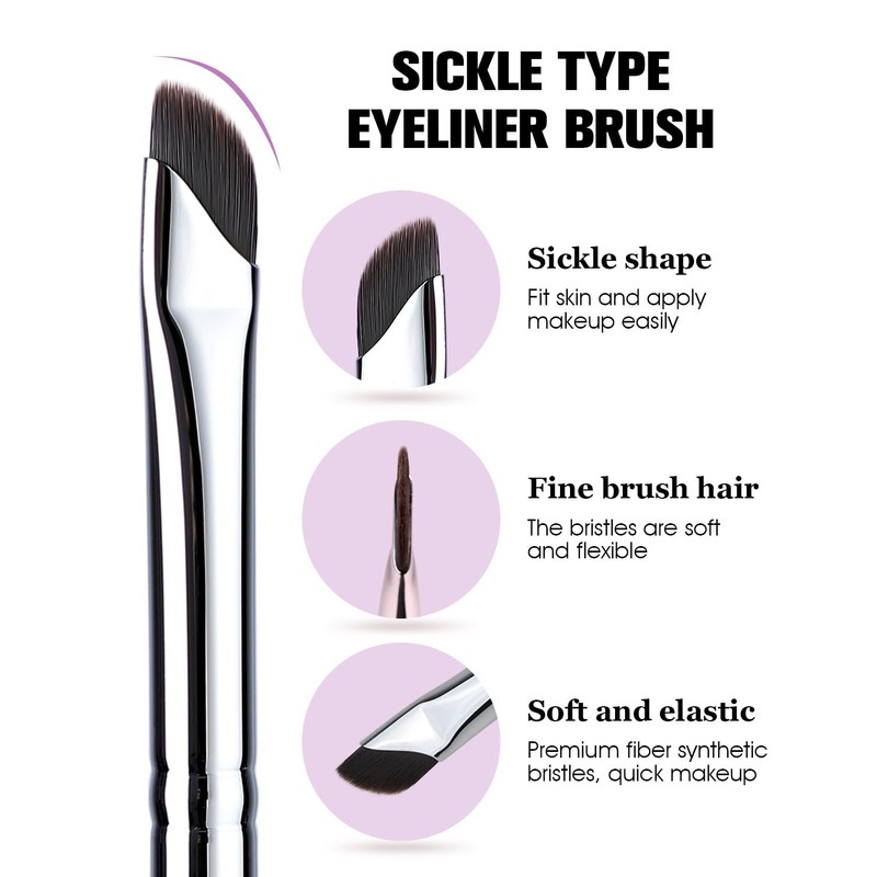 Eyeliner Brush, EIGSHOW Sickle Angled Gel Eyeliner Makeup Brush for
