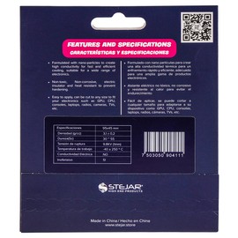 Stejar Thermal Pad Almohadilla térmica de conducción de Calor 95 x 45 x 2.0 mm Extreme Alto Rendimiento (Compatible CPU,GPU, Consolas, cámaras y Leds)