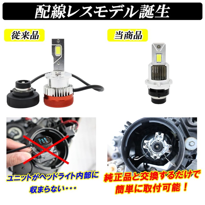 D2S LED Headlight, Pon, D2R, Vehicle Inspection Compatible, Explosive Light,