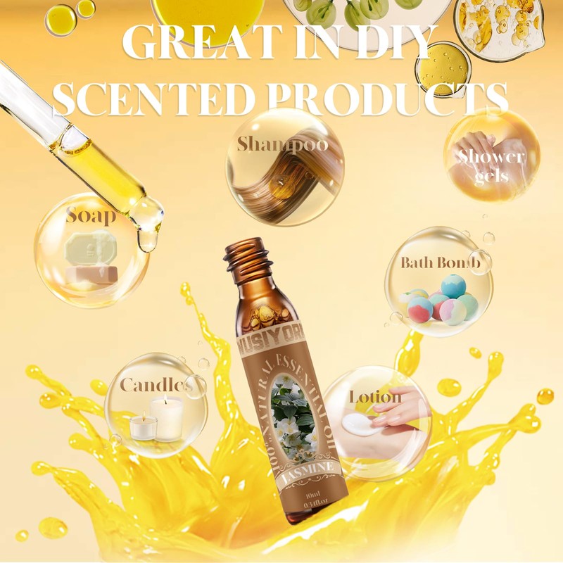 wusiyork Jasmine Essential Oil 10ML - 100% Pure and Natural