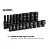 Capri Tools 1/4-Inch Drive Master Impact Socket Set (Shallow &