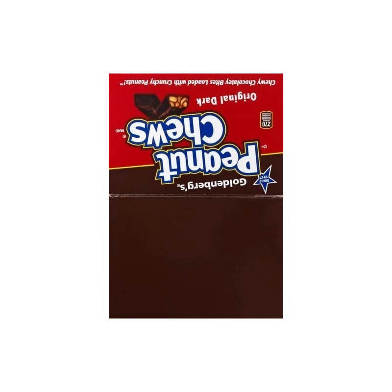 Just Born Goldenberg’s Peanut Chews Original Dark Candy Bars, 2