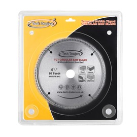 TCT Circular Fine Cutting Wood Saw Blade 165mm x 20mm (16mm Ring) x 80 Teeth Compatible with Bosch Makita etc