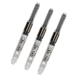 Online ink converter value pack, 3 converters for standard fountain pens, for refilling from the ink glass, plug-in converter for fountain pens from various manufacturers, maxipack