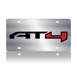 Eurosport Daytona- Compatible with -, GMC AT4 Stainless Steel License Plate