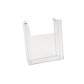 Econoco Clear Hanging Literature Document Brochure Holder for Slatwall 8½” x 11” (12 Count)