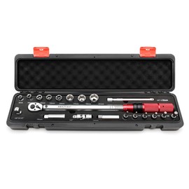 1/4 &3/8 &1/2-inch Drive Click Torque Wrench Set,7.3-81ft.lb,3.7-44ft.lb,15-162ft.lb,Dual-Direction Adjustable 72-Tooth Torque Wrench for Bike,Moto,Car Maintenance (3/8''-10-110Nm(7.4-81ft.lb))