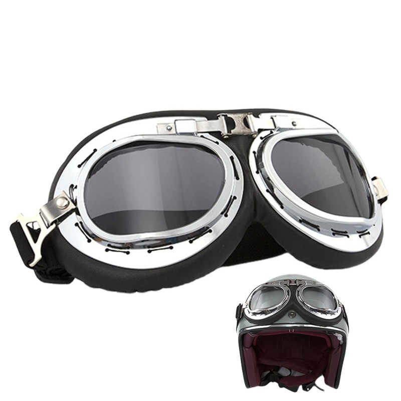 Motorcycle Goggles for Men - Windproof Pilot Goggles for Motorcycle