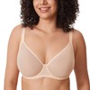 DELIMIRA Women's Cosnufy Sheer Mesh Bra Full Coverage Plus Size