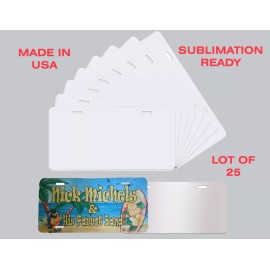 Tropical Frog CNC 25pcs. .020 4"x 7" Sublimation Gloss White License Plate Blanks for ATV & Mopeds