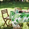 Hawaiian Table Cloth with Napkins, Tropical Palm Leaves Waterproof Tablecloths