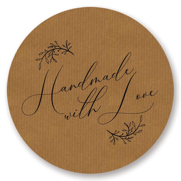 Floral 'Handmade With Love' Stickers/Labels for Crafters, Bakeries and Small