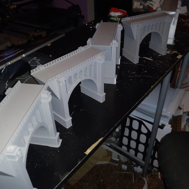Spencer-3D HO Scale One Arch Viaduct Short bridge 5 Sections